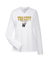 Tri City Wolverines Football Block - Womens Performance Long Sleeve