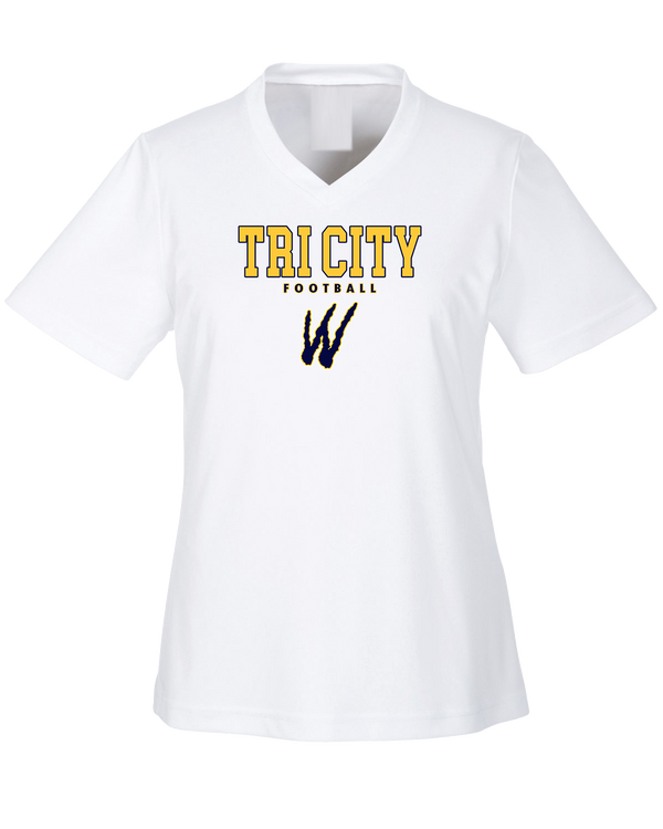 Tri City Wolverines Football Block - Womens Performance Shirt