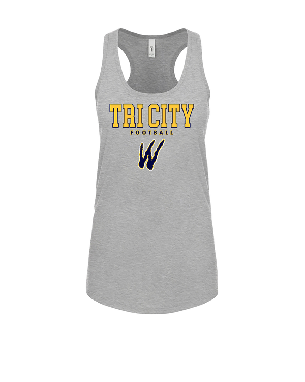 Tri City Wolverines Football Block - Womens Tank Top