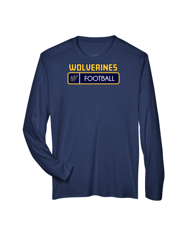 Tri City Wolverines Football Pennant - Performance Long Sleeve