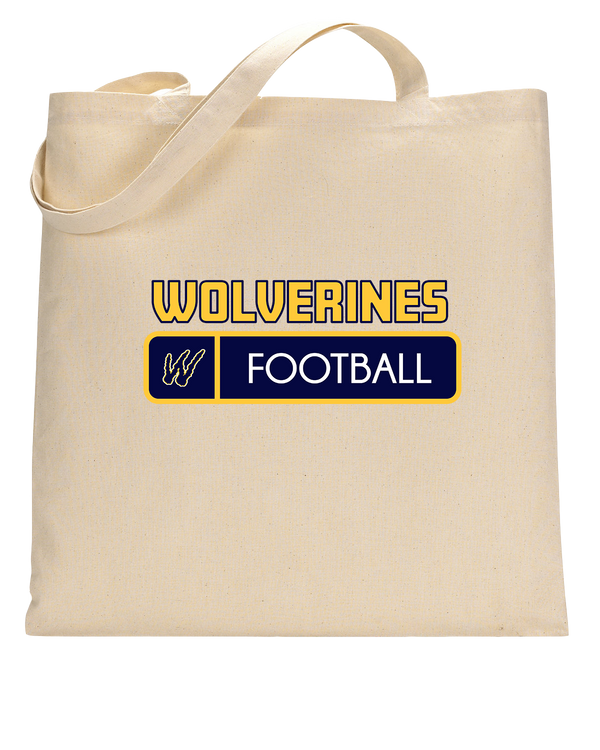 Tri City Wolverines Football Pennant - Tote Bag