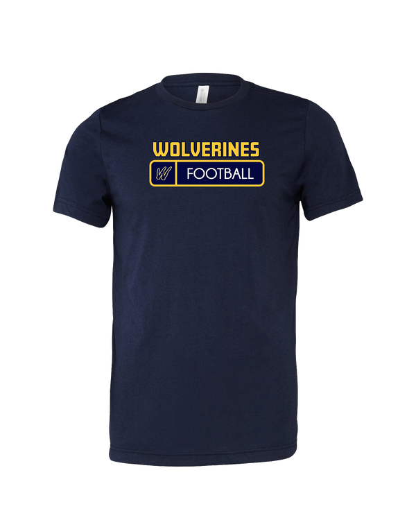 Tri City Wolverines Football Pennant - Mens Tri Blend Shirt