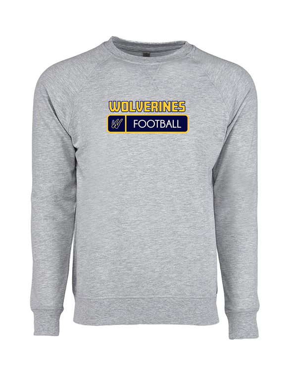 Tri City Wolverines Football Pennant - Crewneck Sweatshirt