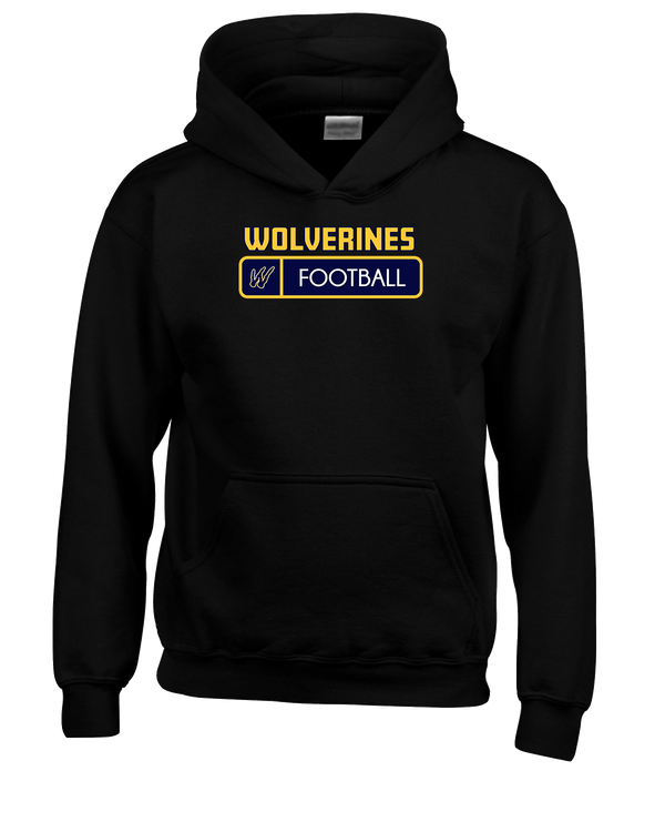 Tri City Wolverines Football Pennant - Cotton Hoodie