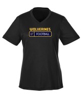 Tri City Wolverines Football Pennant - Womens Performance Shirt