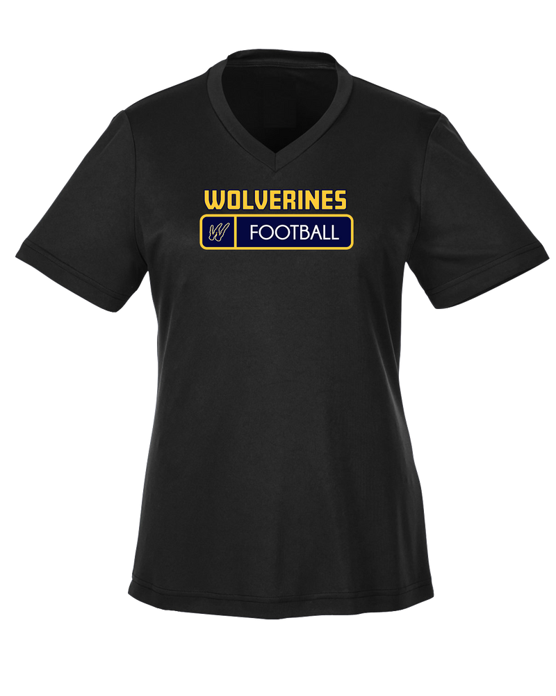 Tri City Wolverines Football Pennant - Womens Performance Shirt