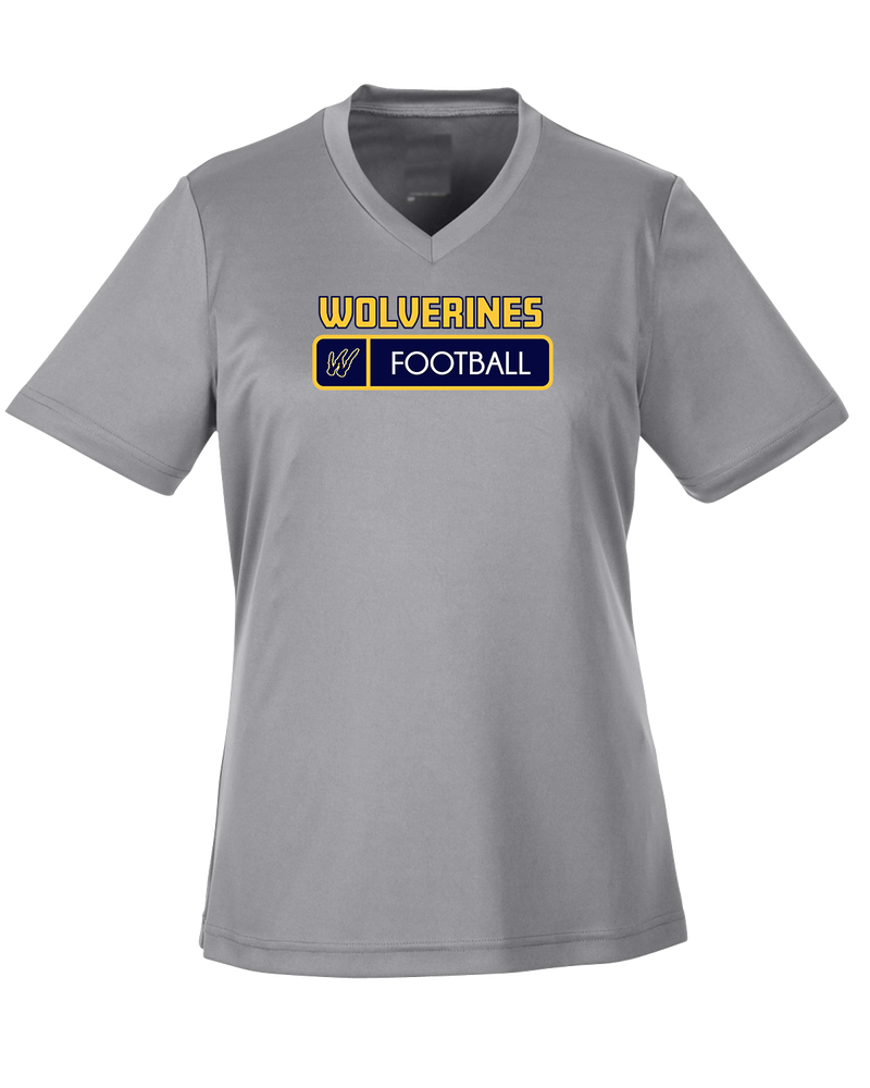 Tri City Wolverines Football Pennant - Womens Performance Shirt