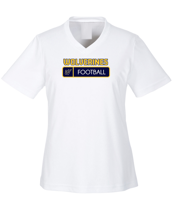 Tri City Wolverines Football Pennant - Womens Performance Shirt