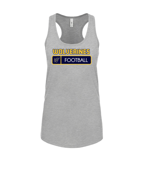 Tri City Wolverines Football Pennant - Womens Tank Top