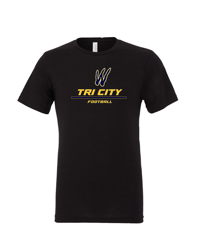 Tri City Wolverines Football Split - Mens Tri Blend Shirt