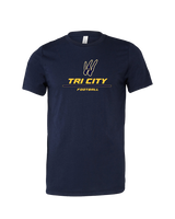 Tri City Wolverines Football Split - Mens Tri Blend Shirt