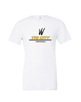 Tri City Wolverines Football Split - Mens Tri Blend Shirt