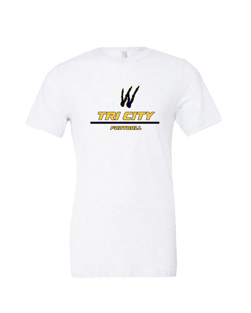 Tri City Wolverines Football Split - Mens Tri Blend Shirt