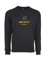 Tri City Wolverines Football Split - Crewneck Sweatshirt