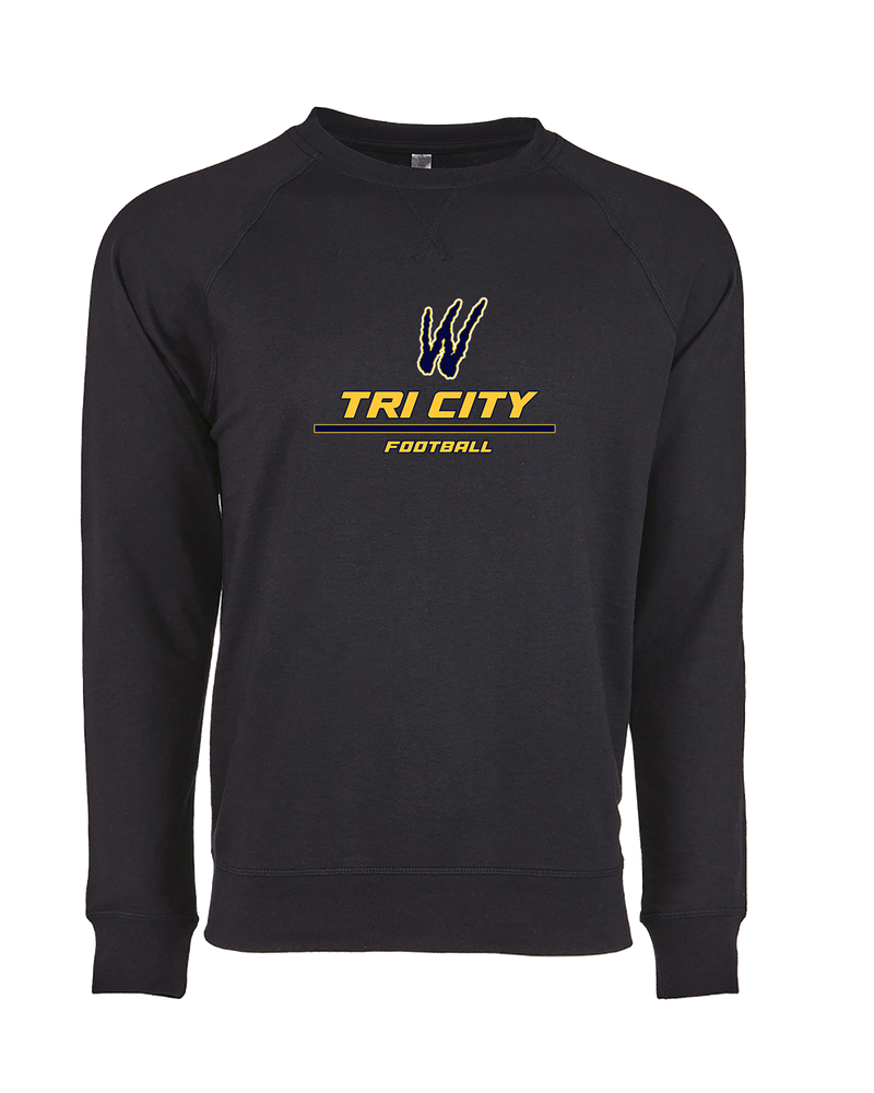 Tri City Wolverines Football Split - Crewneck Sweatshirt