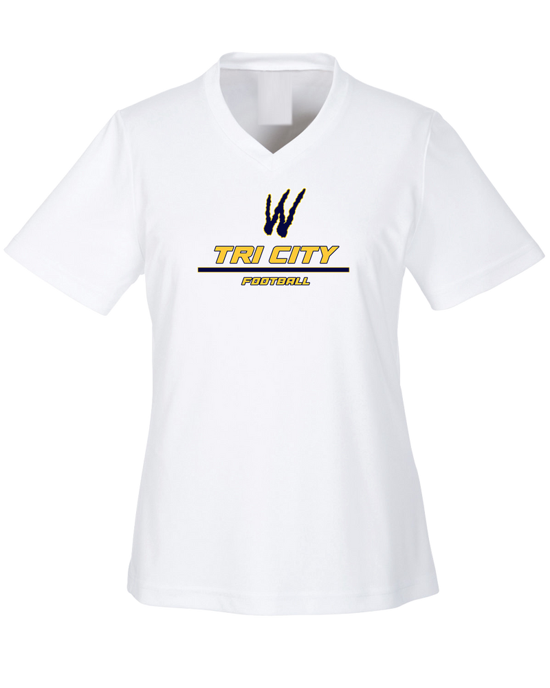 Tri City Wolverines Football Split - Womens Performance Shirt