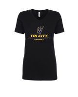 Tri City Wolverines Football Split - Womens V-Neck