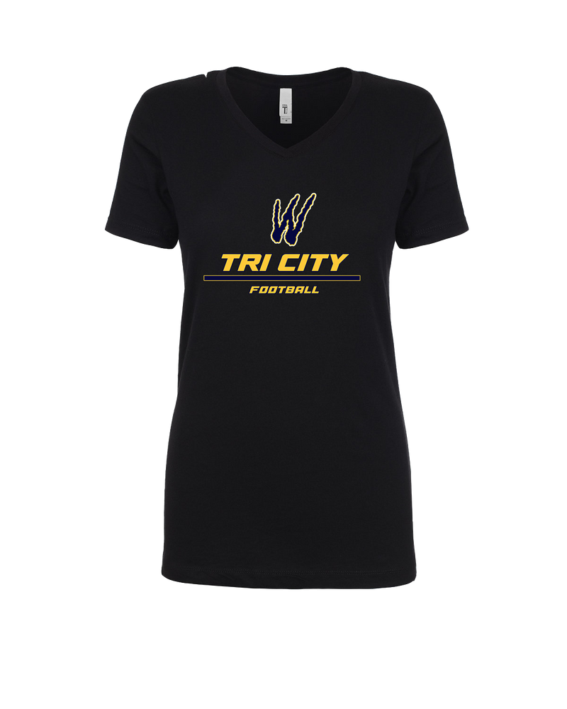 Tri City Wolverines Football Split - Womens V-Neck