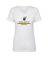 Tri City Wolverines Football Split - Womens V-Neck