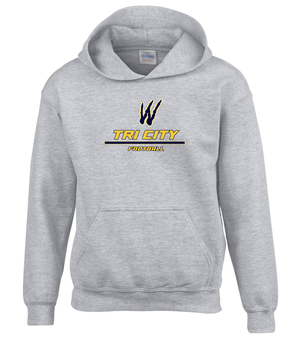 Tri City Wolverines Football Split - Youth Hoodie