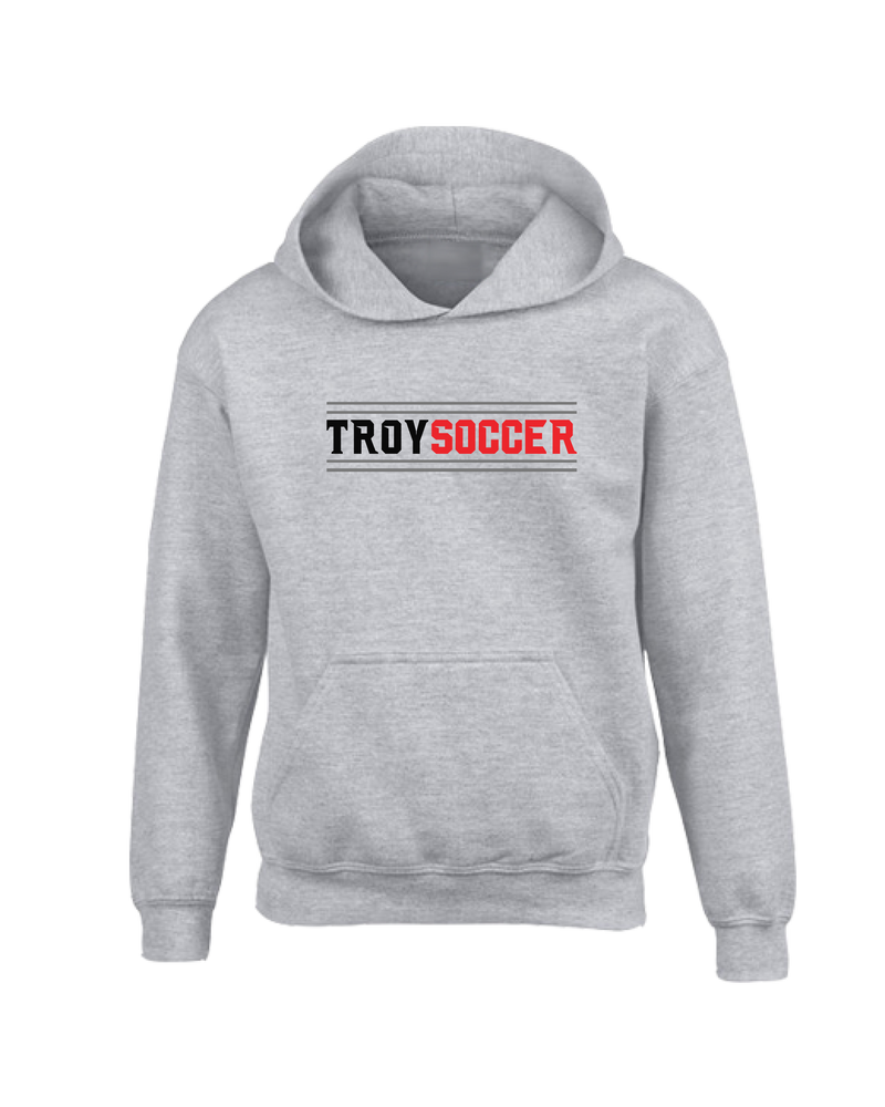 Troy HS Wordmark Lines - Youth Hoodie