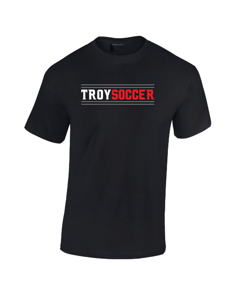 Troy HS Wordmark Lines - Cotton T-Shirt