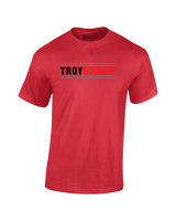 Troy HS Wordmark Lines - Cotton T-Shirt