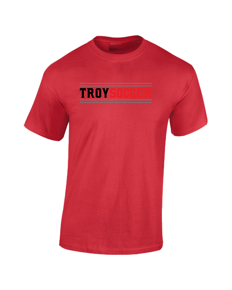 Troy HS Wordmark Lines - Cotton T-Shirt