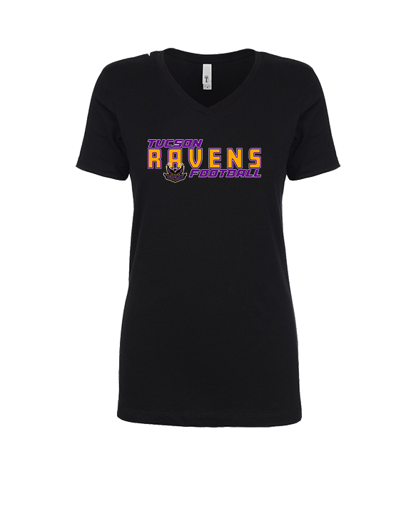 Tucson Ravens Football Bold - Womens V-Neck