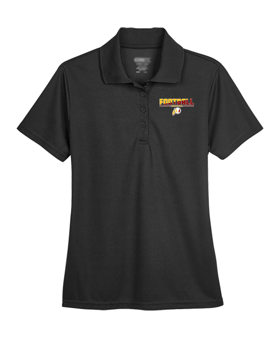 Tulare Union HS Football Cut - Womens Polo