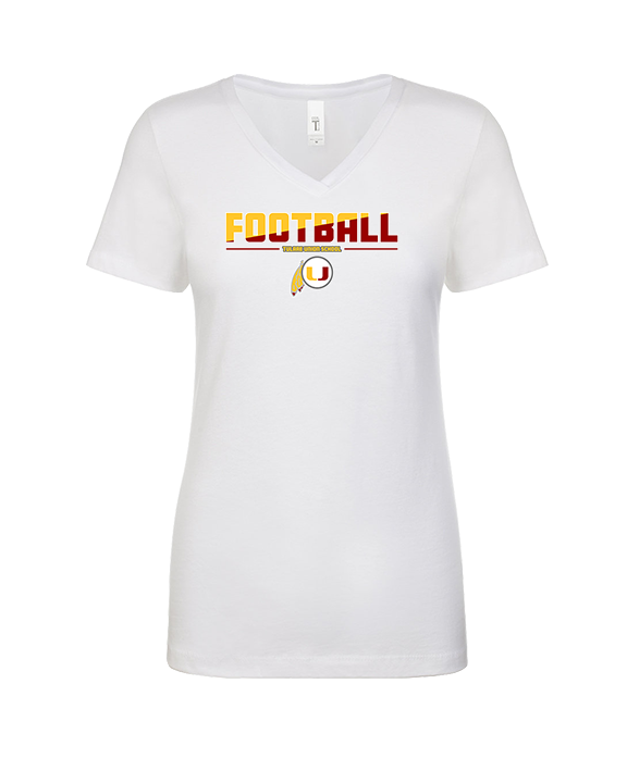 Tulare Union HS Football Cut - Womens Vneck