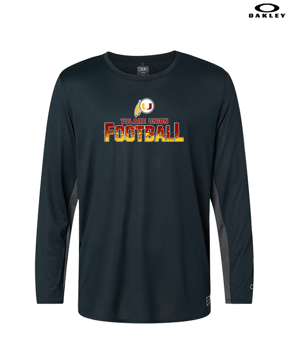 Tulare Union HS Football Splatter - Mens Oakley Longsleeve