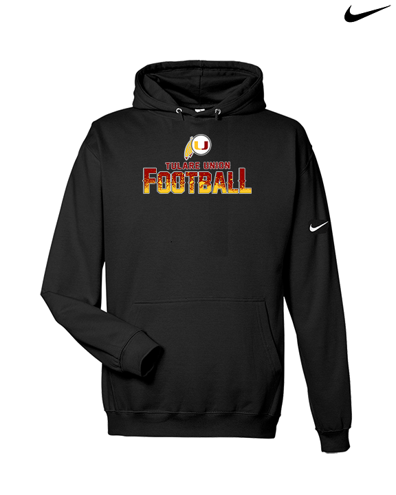 Tulare Union HS Football Splatter - Nike Club Fleece Hoodie