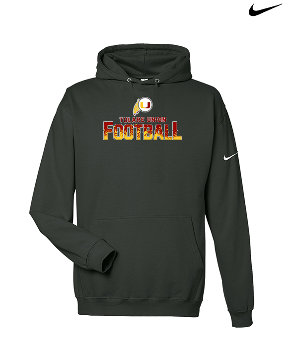 Tulare Union HS Football Splatter - Nike Club Fleece Hoodie