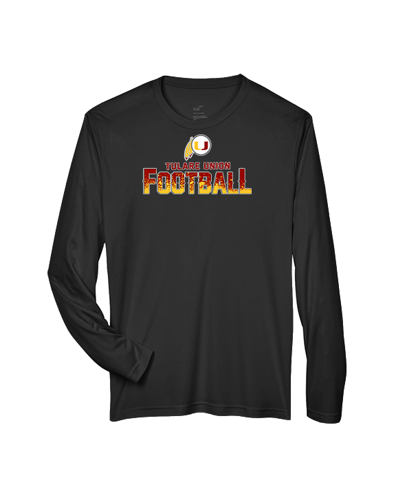 Tulare Union HS Football Splatter - Performance Longsleeve