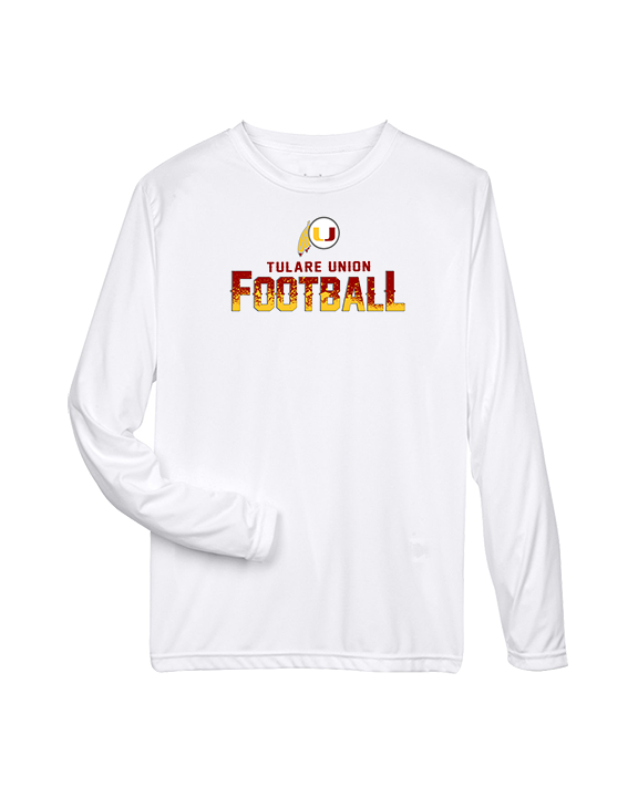 Tulare Union HS Football Splatter - Performance Longsleeve