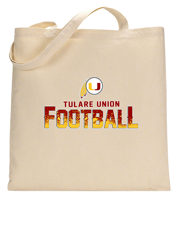 Tulare Union HS Football Splatter - Tote