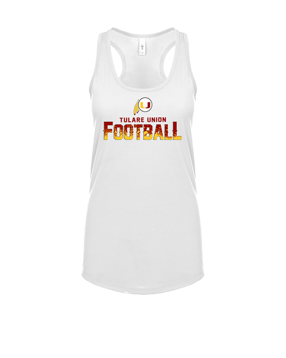 Tulare Union HS Football Splatter - Womens Tank Top