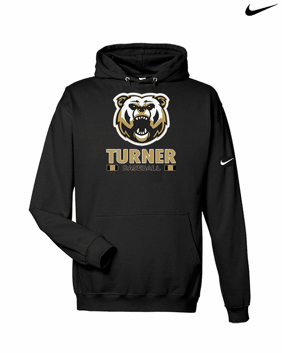 Turner HS Baseball Stacked - Nike Club Fleece Hoodie