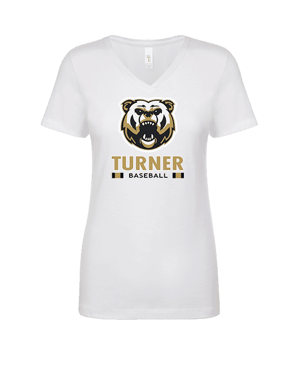 Turner HS Baseball Stacked - Womens Vneck