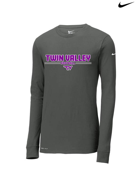 Twin Valley HS Football Keen - Mens Nike Longsleeve