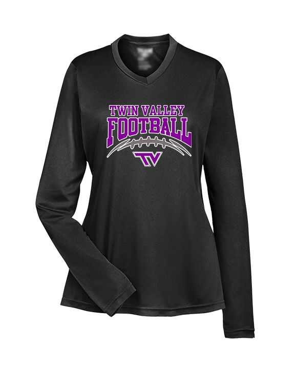 Twin Valley HS Football School Football - Womens Performance Longsleeve