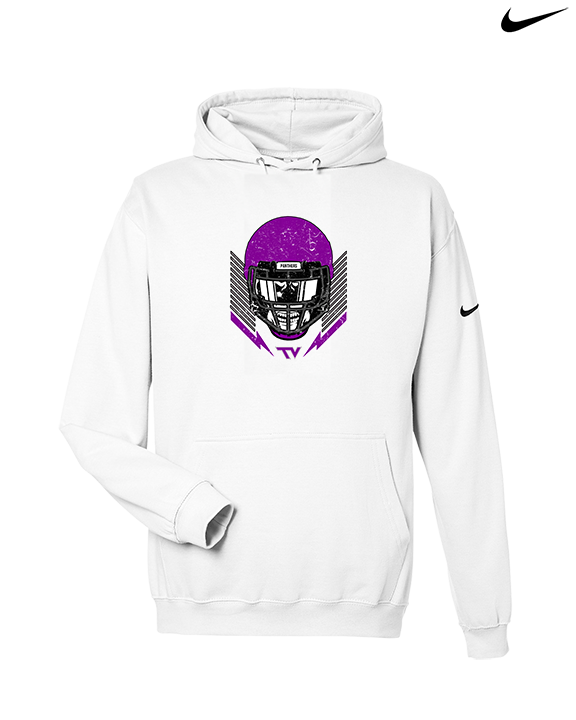 Twin Valley HS Football Skull Crusher - Nike Club Fleece Hoodie