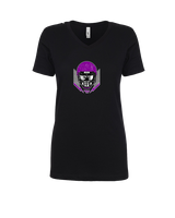 Twin Valley HS Football Skull Crusher - Womens Vneck