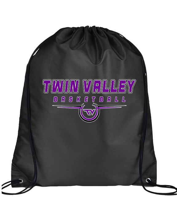 Twin Valley HS Girls Basketball Design - Drawstring Bag