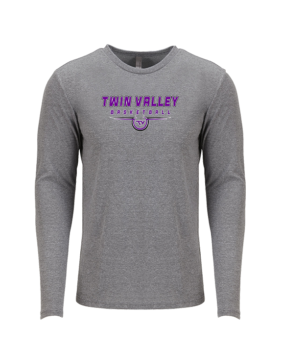 Twin Valley HS Girls Basketball Design - Tri-Blend Long Sleeve