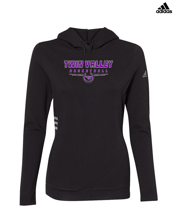 Twin Valley HS Girls Basketball Design - Womens Adidas Hoodie
