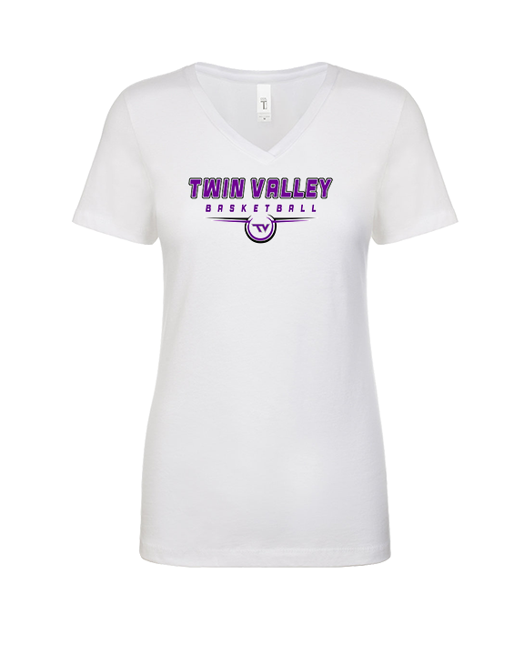 Twin Valley HS Girls Basketball Design - Womens Vneck