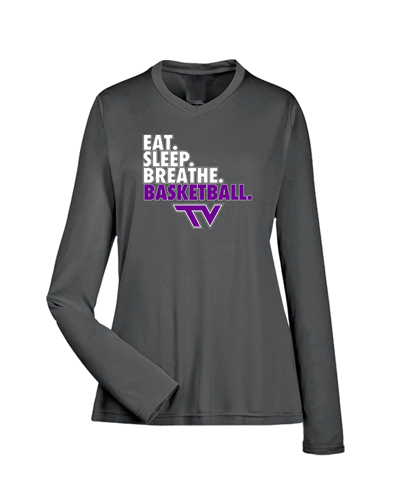 Twin Valley HS Girls Basketball Eat Sleep Breathe - Womens Performance Longsleeve