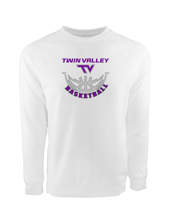 Twin Valley HS Girls Basketball Outline - Crewneck Sweatshirt